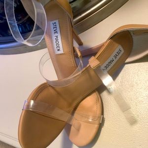 Steve Madden Samantha heel w/ clear straps. Size 8